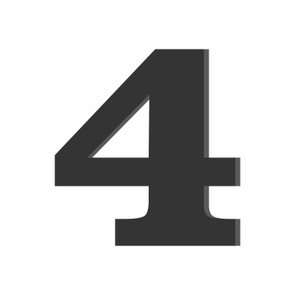 Número Decorativo 4 20cm - 6mm Número Decorativo 4 20cm - 6mm