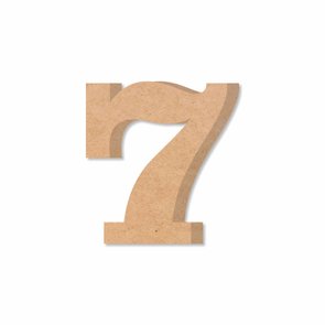 Número Decorativo 7 15cm em MDF Cru 15mm Número Decorativo 7 15cm em MDF Cru 15mm