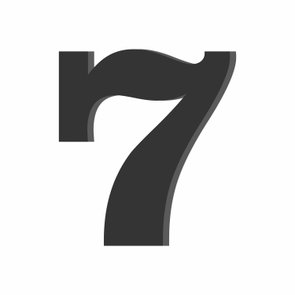 Número Decorativo 7 20cm - 6mm Número Decorativo 7 20cm - 6mm