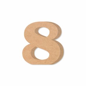 Número Decorativo 8 15cm em MDF Cru 15mm Número Decorativo 8 15cm em MDF Cru 15mm
