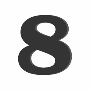 Número Decorativo 8 20cm - 6mm Número Decorativo 8 20cm - 6mm