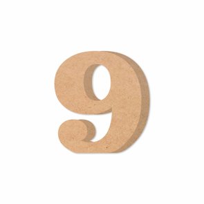 Número Decorativo 9 15cm em MDF Cru 15mm Número Decorativo 9 15cm em MDF Cru 15mm