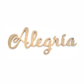 Palavra Decorativa Alegria Lettering Para Parede 35cm em Mdf Cru 6mm Palavra Decorativa Alegria Lettering Para Parede 35cm em Mdf Cru 6mm