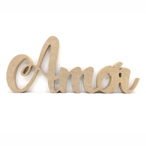 Palavra Decorativa Amor 35cm em Mdf Cru 15mm - cnc22 Palavra Decorativa Amor 35cm em Mdf Cru 15mm - cnc22