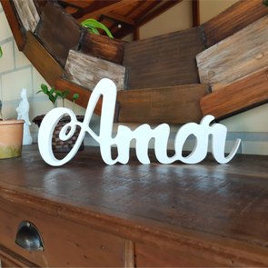 Palavra Decorativa Amor 35cm em Mdf 15mm Palavra Decorativa Amor 35cm em Mdf 15mm