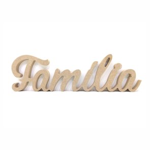 Palavra Decorativa Família 40cm em Mdf Cru 15mm - cnc27 Palavra Decorativa Família 40cm em Mdf Cru 15mm - cnc27