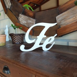 Palavra Decorativa Fé 20cm em Mdf 15mm Palavra Decorativa Fé 20cm em Mdf 15mm