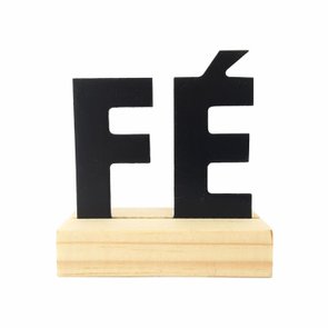 Palavra Decorativa Fé com Suporte de Madeira Palavra Decorativa Fé com Suporte de Madeira