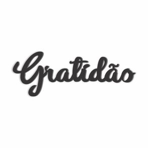 Palavra Decorativa Gratidão Lettering Para Parede - 6mm Palavra Decorativa Gratidão Lettering Para Parede - 6mm