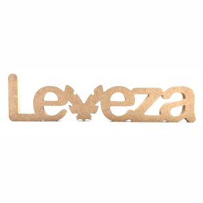 Palavra Decorativa Leveza 45cm em Mdf Cru 15mm Palavra Decorativa Leveza 45cm em Mdf Cru 15mm