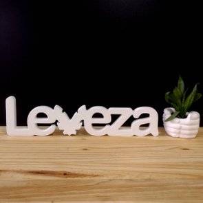 Palavra Decorativa Leveza 45cm em Mdf 15mm Palavra Decorativa Leveza 45cm em Mdf 15mm