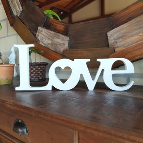 Palavra Decorativa Love 38cm em Mdf 15mm Palavra Decorativa Love 38cm em Mdf 15mm