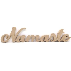 Palavra Decorativa Namaste 45cm em Mdf Cru 15mm- cnc29 Palavra Decorativa Namaste 45cm em Mdf Cru 15mm- cnc29