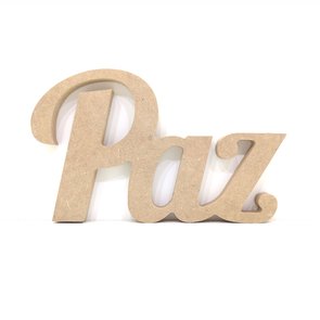 Palavra Decorativa Paz 25cm em Mdf Cru 15mm - cnc24 Palavra Decorativa Paz 25cm em Mdf Cru 15mm - cnc24