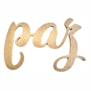 Palavra Decorativa Paz Lettering Para Parede 35cm em Mdf Cru 6mm Palavra Decorativa Paz Lettering Para Parede 35cm em Mdf Cru 6mm