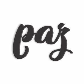 Palavra Decorativa Paz Lettering Para Parede - 6mm Palavra Decorativa Paz Lettering Para Parede - 6mm