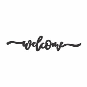 Palavra Decorativa Welcome Lettering Para Parede - 6mm Palavra Decorativa Welcome Lettering Para Parede - 6mm