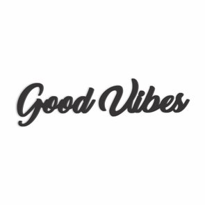 Palavras Decorativas Good Vibes Lettering Para Parede - 6mm Palavras Decorativas Good Vibes Lettering Para Parede - 6mm