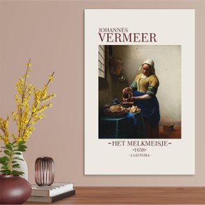 Placa Decorativa A Leiteira de Johannes Vermeer Placa Decorativa A Leiteira de Johannes Vermeer