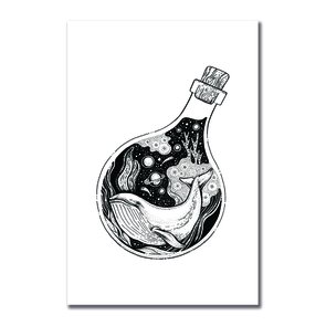 Placa Decorativa Baleia em Garrafa de Vidro Placa Decorativa Baleia em Garrafa de Vidro