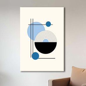 Placa Decorativa Bauhaus Círculo Azul Placa Decorativa Bauhaus Círculo Azul