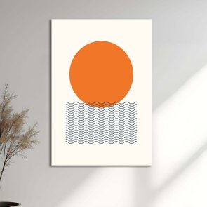 Placa Decorativa Bauhaus Círculo Com Ondas Placa Decorativa Bauhaus Círculo Com Ondas