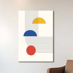 Placa Decorativa Bauhaus Formas e Curvas Placa Decorativa Bauhaus Formas e Curvas