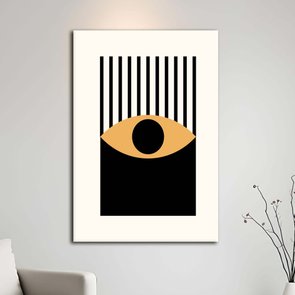 Placa Decorativa Bauhaus Olho Laranja Placa Decorativa Bauhaus Olho Laranja