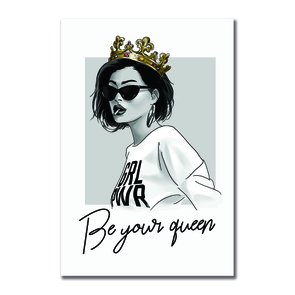 Placa Decorativa Be Your Queem - Seja Sua Rainha Placa Decorativa Be Your Queem - Seja Sua Rainha
