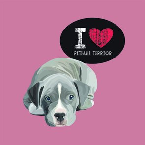 Placa Decorativa Cachorro Frase: "I Love Pitbull Terrier" Salmão Placa Decorativa Cachorro Frase: "I Love Pitbull Terrier" Salmão