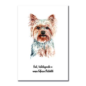 Placa Decorativa Cachorro Yorkshire Características da Raça Placa Decorativa Cachorro Yorkshire Características da Raça