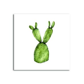 Placa Decorativa Cactus com Fundo Branco Placa Decorativa Cactus com Fundo Branco