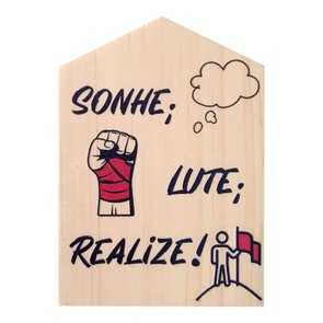 Placa Decorativa Casinha Enfeite de Mesa e Parede com Estampa - Sonhe; Lute; Realize! Placa Decorativa Casinha Enfeite de Mesa e Parede com Estampa - Sonhe; Lute; Realize!