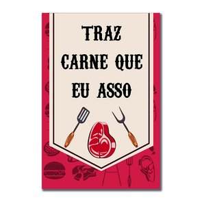Placa Decorativa Churrasqueira Traz que eu Asso Placa Decorativa Churrasqueira Traz que eu Asso