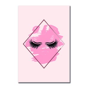 Placa Decorativa Cílios Com Fundo Nude Placa Decorativa Cílios Com Fundo Nude
