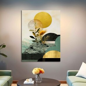 Placa Decorativa Colagem Abstrata Paisagem Placa Decorativa Colagem Abstrata Paisagem