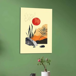 Placa Decorativa Colagem Abstrata Paisagem Placa Decorativa Colagem Abstrata Paisagem