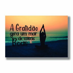 Placa Decorativa Coleção Mar A Gratidão Gera Um Mar... Placa Decorativa Coleção Mar A Gratidão Gera Um Mar...