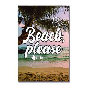 Placa Decorativa Coleção Mar Beach, Please Placa Decorativa Coleção Mar Beach, Please