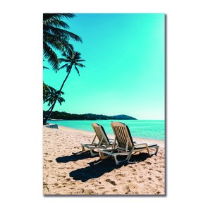 Placa Decorativa Coleção Mar Cadeiras De Praia Placa Decorativa Coleção Mar Cadeiras De Praia