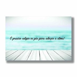 Placa Decorativa Coleção Mar É Preciso Salgar Os Pés Para... Placa Decorativa Coleção Mar É Preciso Salgar Os Pés Para...