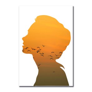 Placa Decorativa Coleção Mar Face Transmitindo Paisagem De Pássaros Placa Decorativa Coleção Mar Face Transmitindo Paisagem De Pássaros