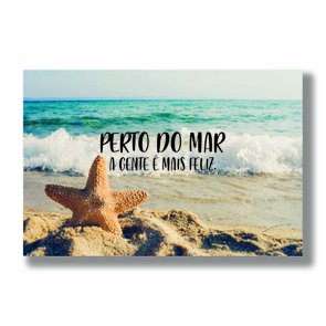 Placa Decorativa Coleção Mar Perto Do Mar A Gente É Mais Feliz Placa Decorativa Coleção Mar Perto Do Mar A Gente É Mais Feliz