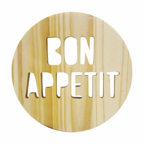 Tábua de Pinus Decorativa Descanso De Panela Bonnapetit Tábua de Pinus Decorativa Descanso De Panela Bonnapetit