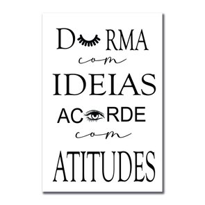 Placa Decorativa Durma Com Ideias Acorde Com Atitudes Placa Decorativa Durma Com Ideias Acorde Com Atitudes