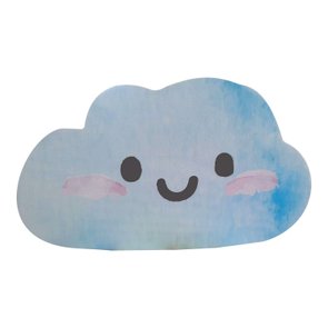 Placa Decorativa em Madeira de Pinus Nuvem Azul Placa Decorativa em Madeira de Pinus Nuvem Azul