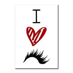 Placa Decorativa Eu Amo Cílios Placa Decorativa Eu Amo Cílios