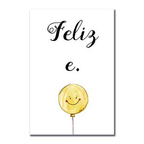 Placa Decorativa Feliz e Ponto - smile Placa Decorativa Feliz e Ponto - smile