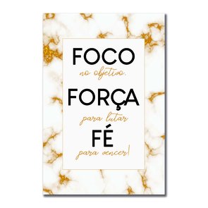 Placa Decorativa Foco no Objetivo, Força para Lutar e Fé para Vencer! Placa Decorativa Foco no Objetivo, Força para Lutar e Fé para Vencer!