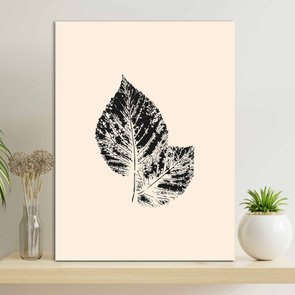 Placa Decorativa Folha Abstrata Minimalista Estilo Japandi Placa Decorativa Folha Abstrata Minimalista Estilo Japandi
